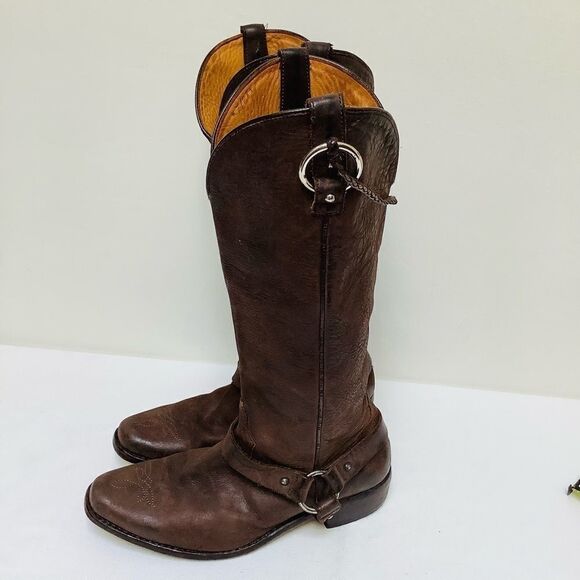 GOLDEN GOOSE LEATHER BOOTS BROWN SIZE 10 EUC - Picture 4 of 10